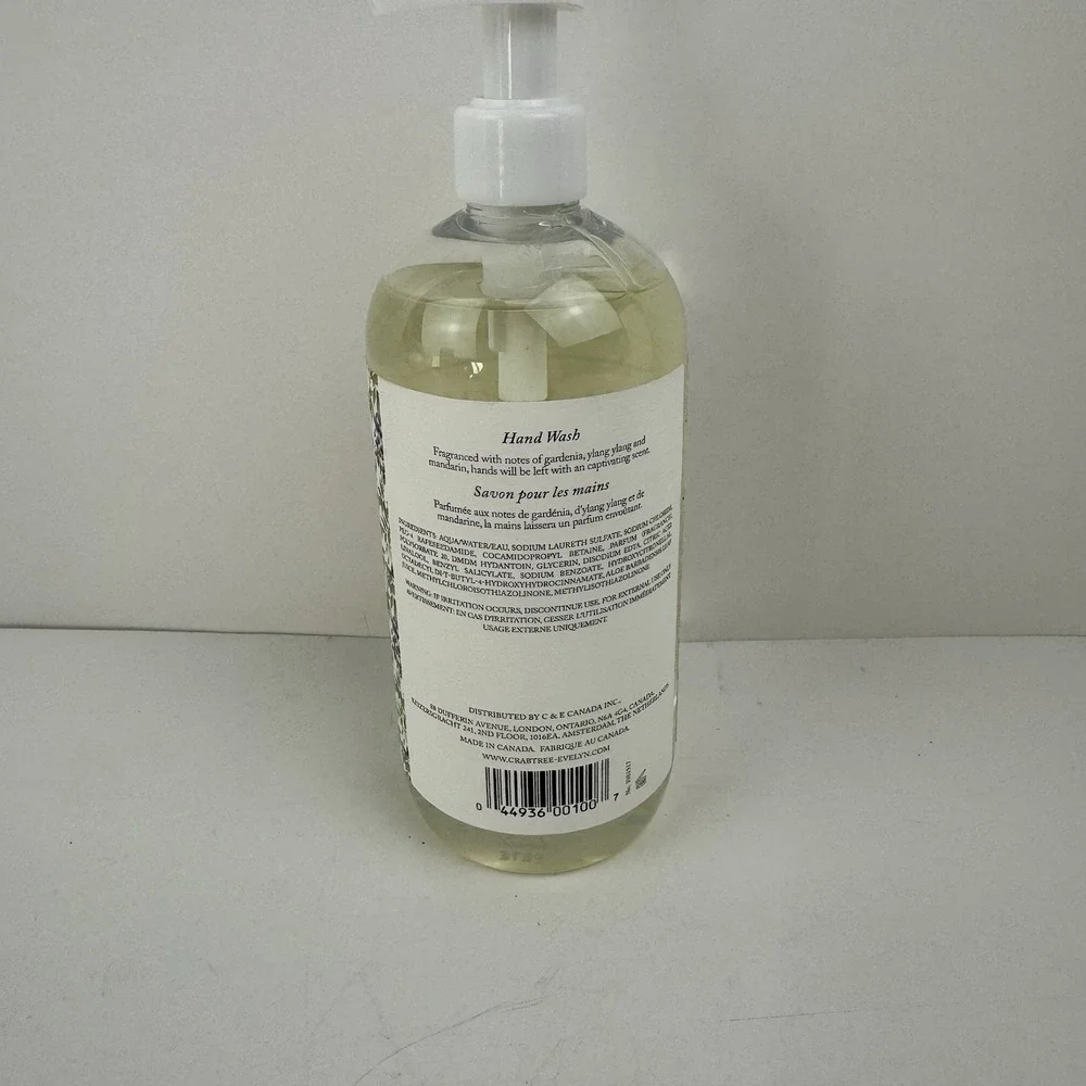 Crabtree & Evelyn Wisteria Hand Wash 16.9 oz Floral Soap New